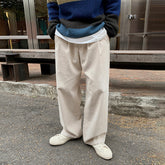 Vintage Corduroy Casual Pants For Men Korean Style